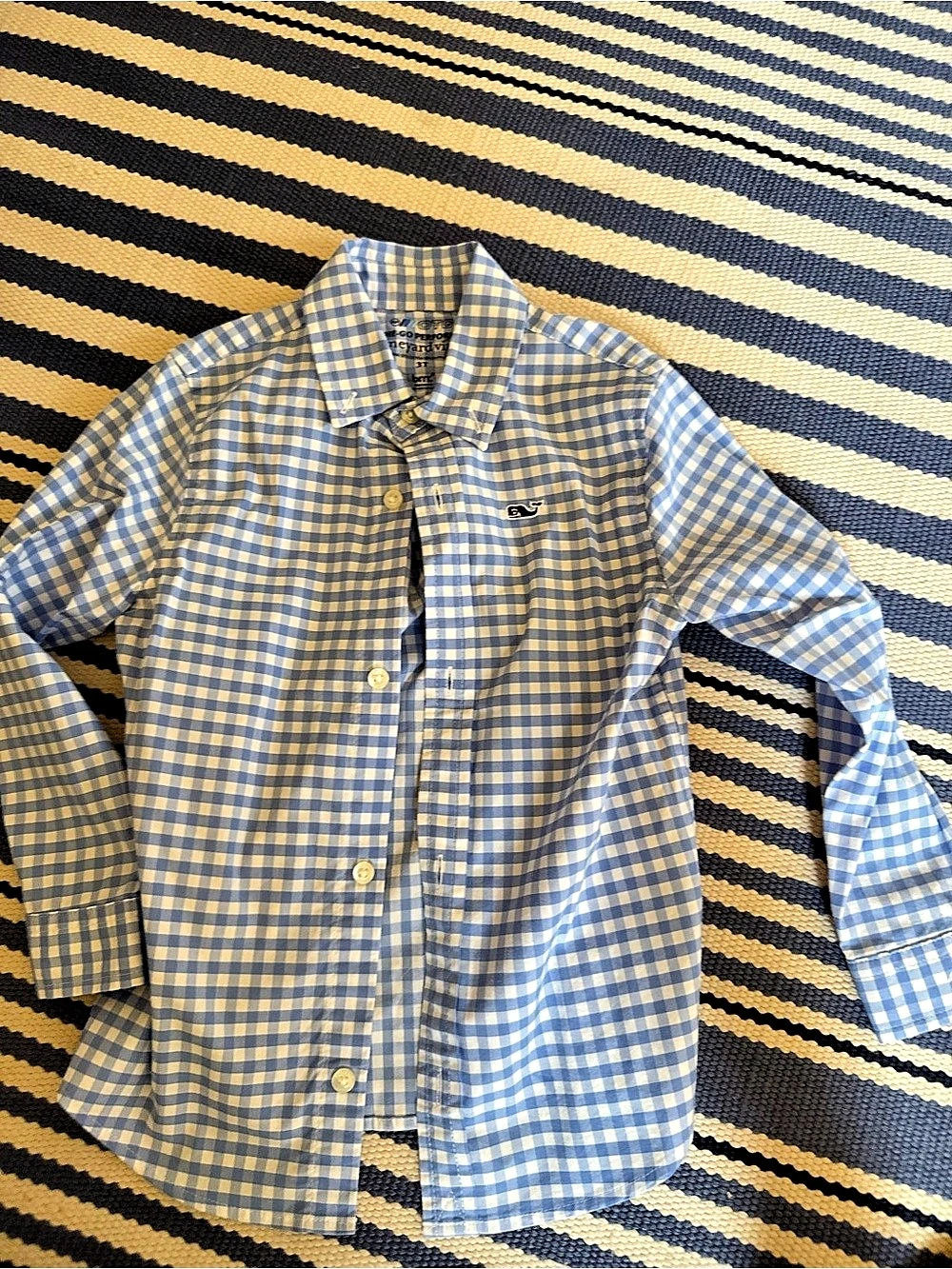 Vineyard Vines Boys' On-The-Go Gingham brrr° Button-Down Shirt On-The-Go Gingham